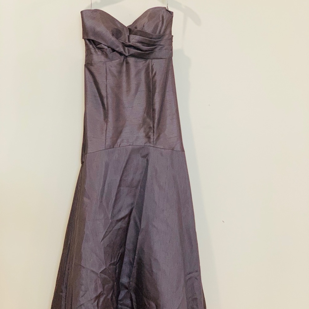 NEW- Jenny Yoo Strapless Grey Long Bridesmaid- 12